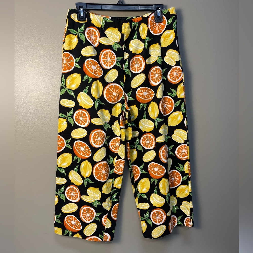 Bechamel Citrus Pattern cropped Pants